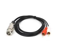 SiYear Cavo patch splitter XLR Y, 1 cavo adattatore XLR femmina a 2 RCA maschio, 3 pin xlr mic splitter 2RCA a XLR 5FT (1,5 m)