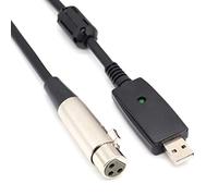 SiYear Cavo per microfono USB, cavo convertitore da USB maschio a XLR femmina a 3 pin audio da studio Cavo adattatore Adattatori per strumenti Registrazione Karaoke Canto o microfoni