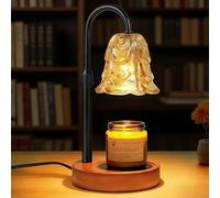 Siyecioa Lampada Scalda Candela, Vintage Candle Warmer Lamp con Timer e Dimmer, Altezza Regolabile, per Candele Profumate in Vetro, Casa, Camera da Letto, Decorazione, con 2 Lampadine (B)