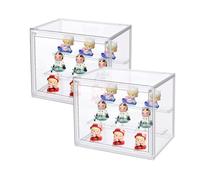 Siyecioa Vetrinetta Espositiva Vetrina Acrilico con Porta, Teca Plexiglass, Case di Miniatura Oggetti Vetrina Modellini Display Box per Collezionismo, Action Figure, Minifigures 27×17×21.5cm(2pcs)