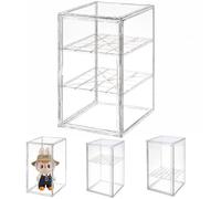 Siyecioa Vetrinetta Espositiva, Vetrina Trasparente Acrilico con Porta per Vetrina Espositiva Collezionismo, Teca Plexiglass, Vetrina per Pop Figure, Modello automobilistico, Grande 2 Gradini