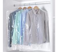 SIYINGSAERY 30Pz Custodia Porta Abiti 60 x 90 cm Buste Copriabiti Trasparenti Buste Copriabiti Trasparenti Sacchetti per Vestiti Antipolvere Trasparenti Sacchi Copertura Antipolvere per Appendiabiti