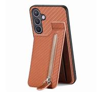SIYOPINPFY Cerniera Custodia per Samsung Galaxy A17 5G / 4G, Flip Pelle PU Case con Supporto Porta Carte Portafoglio Antiurto Pieghevole Case Slot per scheda Cover per Samsung A17 5G / 4G Marrone SDL