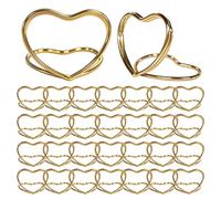 Siyrdxcbt 50 Pz Segnaposto Matrimonio Oro, Doppio Cuore, Fermafoto