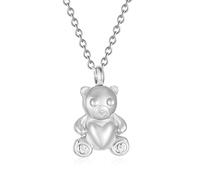 SIYUU Urna a forma di orsetto, per ceneri gioielli, giocattoli a forma di orso, urna per cremazione, collana commemorativa, porta cenere, medaglione con ciondolo, Metallo