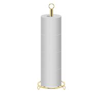 Siyzda Porta carta igienica da bagno, porta carta igienica per rotoli di carta, organizer per carta igienica in metallo, supporto per rotolo di carta igienica, supporto per bagno/cucina (53,3 cm, oro)