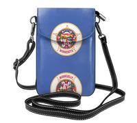 sizaCVC North Dakota State Flag Print Small Crossbody Purse - Portafoglio in tela con tracolla regolabile, borsa multifunzione in pelle, Bandiera dello stato del Minnesota, Taglia unica