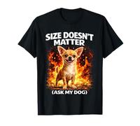 Size Don't Matter Funny Dog Humor Small Dog Meme Maglietta