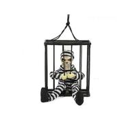 (size1)talking Skeleton Prisoner Cage Terror, Halloween Decoration Toy