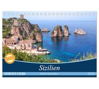 Sizilien - Italien mal anders (Tischkalender 2026 DIN A5 quer), CALVENDO Monatskalender: Eine traumhafte Fotoreise durch das andere Italien - das sonnige Sizilien