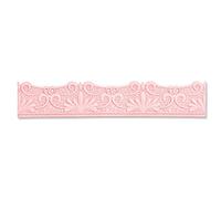 Sizzix 3-D Impresslits Embossing Folder Bordo in Pizzo di Kath Breen, 665744, Carta, Multicolor, One Size