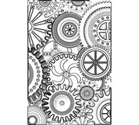 Sizzix 3-D Texture Fades Embossing Folder Mini Mechanics di Tim Holtz, 665633