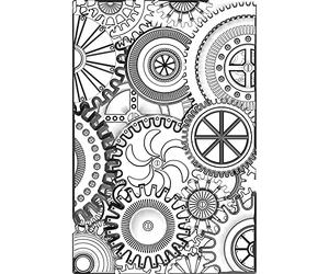 Sizzix 3-D Texture Fades Embossing Folder Mini Mechanics di Tim Holtz, 665633