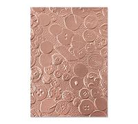 Sizzix Buttons by 3-D Textured Impressions Embossing Folder Bottoni Vintage di Eileen Hull, 665728, Carta, Multicolor, One Size