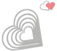 FUSTELLA SIZZIX FRAMELITS "CUORI" 657561 - SET STAMPE CUORE CARTA PER BIG SHOT