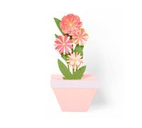 Sizzix 664360 Set di Fustelle Thinlits 9 pz Pianta in Vaso Pop-Up di Georgie Evans, Multicolore, Taglia unica