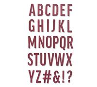 Sizzix 665072 Fustella Thinlits con Alfabeto in Grassetto di Alison Williams Confezione da 30 Scrapbooking, Multicolor, Taglia unica