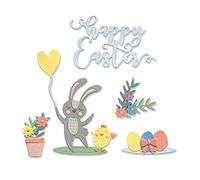 Sizzix 665076 Fustella Thinlits motivo: icone di Pasqua di Lisa Jones confezione da 13