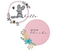 Sizzix 665175 - Set di fustelle Framelits con timbri Hello Mouse di Lisa Jones