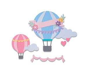 Sizzix 665183 - Set di fustelle Thinlits, 10 pezzi, mongolfiera di Olivia Rose