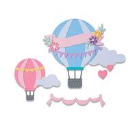 Sizzix 665183-Set di Fustelle Thinlits, 10 Pezzi, Mongolfiera di Olivia Rose, Multicolore, taglia unica