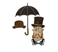 Sizzix 665202 Fustella Thinlits motivo: The Gent by Tim Holtz confezione da 14