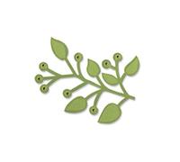 Sizzix Bigz Fustella-Ramo con Foglie, Steel-Rule Die: plastica ABS, Legno Conforme al CARB, Lama in Acciaio, Schiuma a espulsione a Lunga Durata, Verde, UNI