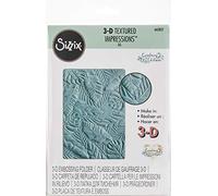 Sizzix 3-D Textured Impressions Embossing Folder Tropical Leaves by Courtney Chilson, 662827 662827-Stencil per goffratura, Effetto 3D, Motivo: Foglie, Multicolore