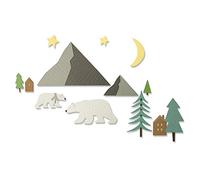 Sizzix Die 16PK Arctic Bear Set di Fustelle Thinlits 16 pz 664445 Polare by Emily Tootle, Carta, Orso Artico, Taglia unica