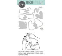 Sizzix Framelits Die Set 7PK con timbri Big Hugs di Olivia Rose, 665831