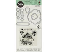 Sizzix Framelits Dies 6/Pkg W/Stamps-Love You