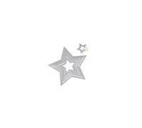 Sizzix Framelits Fustelle Set di 5 Pezzi, Stelle, Bianco, 25.4 x 15.88 x 0.64 cm