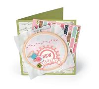 Sizzix Fustella Bigz Cerchio da Ricamo di Eileen Hull, Lega d'acciaio, Nera, Taglia unica