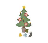 Sizzix Fustella Bigz Plus Albero di Natale, Multicolore, Taglia Unica