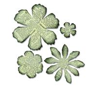 Sizzix Fustella Bigz Poinsezia Strappata, Acciaio Inossidabile, Bianco, Fiori Stracciati