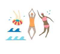 Sizzix Set di 20 matrici Thinlits®, confezione da 20, con nuotatori sincronizza