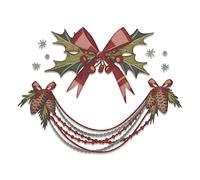 Sizzix Set di Fustelle Thinlits 10 pz Decorazioni Natalizie, Deck The Halls, Colorize by Tim Holtz, Multicolore, taglia unica