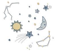 Sizzix Set di Fustelle Thinlits 12PK Night Light di Jennifer Ogborn | 666021 | Capitolo 4 2022 Wafer, Grey, One Size