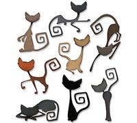 Sizzix Set di Fustelle Thinlits 16 Pezzi Mischievous di Tim Holtz | 665996 | Capitolo 3 2022, Carta Plastica, Multicolor, One Size