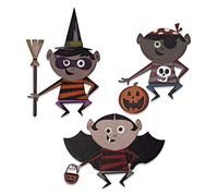 Sizzix Die 18PK Trick or Treater Set di fustelle Thinlits 18 pz 664751 Dolcetto o Scherzetto by Tim Holtz, Taglia unica
