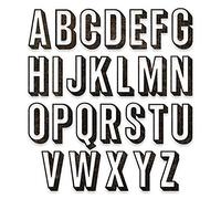 Sizzix Die 26PK Alphanumeric Shadow Upper fustelle Thinlits 26 pz 664729 Set Alfanumerico maiuscolo ombreggiato by Tim Holtz, Taglia unica