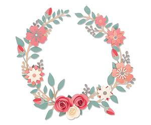 Sizzix Set di Fustelle Thinlits 6 pz 663862, Ghirlanda per Matrimonio by Olivia Rose, Multicolore, Taglia unica