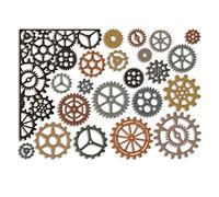 Sizzix Set di Fustelle Thinlits 661184, Ingranaggi di Tim Holtz, 22 pz, Multicolore, Taglia Unica