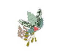Sizzix Set di Fustelle Thinlits, Elementi Invernali, Multicolor, Fogliame D'Inverno