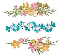 Sizzix Set di Fustelle Thinlits-Woodland Borders, Confini boschivi, One size