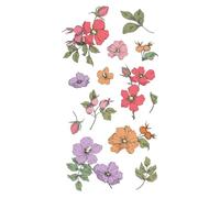 Sizzix Set di timbri in gomma trasparente, confezione da 13 pezzi, Wildflower Botanicals