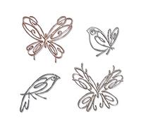 Sizzix Set Thinlits Flight of Fancy di Pete Hughes | 665037 | Fustella da Taglio in Metallo per Biglietti, Album di Ritagli, lavori con la Carta e Molto Altro, Grey, One Size