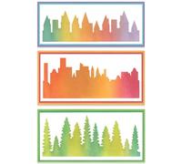 Sizzix Stacey Park, stencil A5 Cosmopolitan, The View #2, multicolore, taglia unica