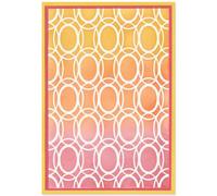 Sizzix Stacey Park, stencil A6 Cosmopolitan, anelli dorati #2, multicolore, taglia unica