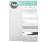 Sizzix, Argento, Taglia unica Surfacez-Superfici-Cartoncino Prestige 664533, 50pz, Cartone